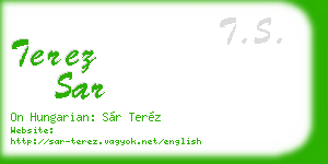 terez sar business card